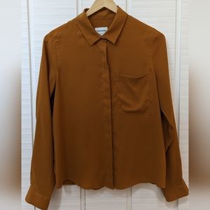 Frank & Oak mustard shirt